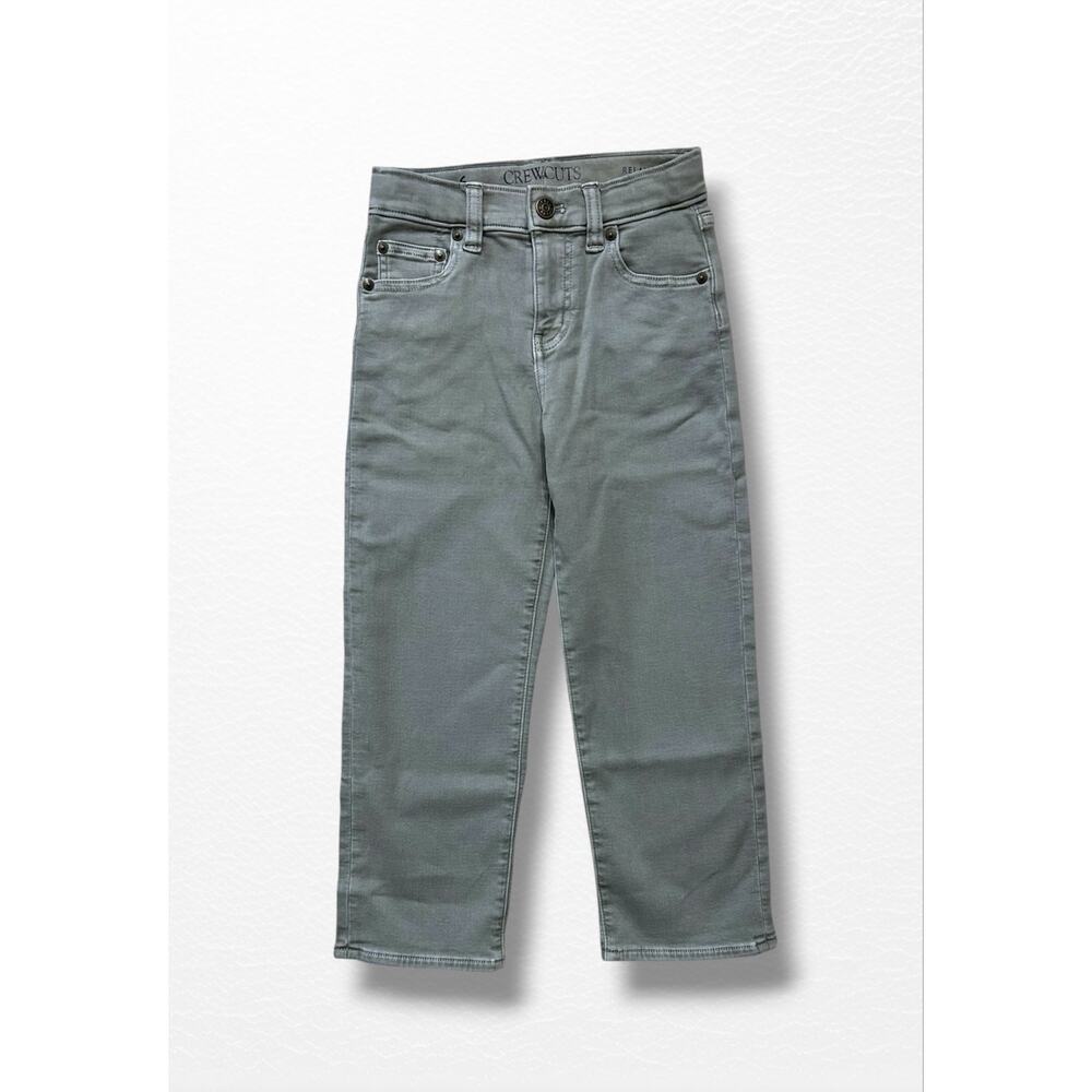 NWT Crewcuts Straight-Fit Garment Dyed Stretch Jeans, Size 6